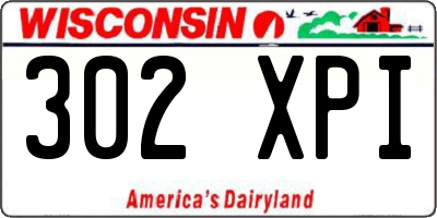 WI license plate 302XPI