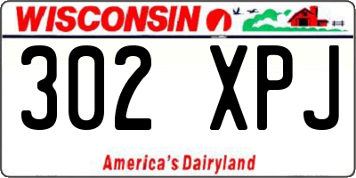 WI license plate 302XPJ