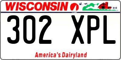 WI license plate 302XPL