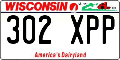 WI license plate 302XPP