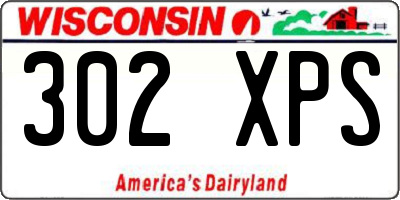 WI license plate 302XPS