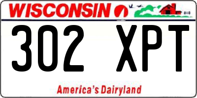 WI license plate 302XPT