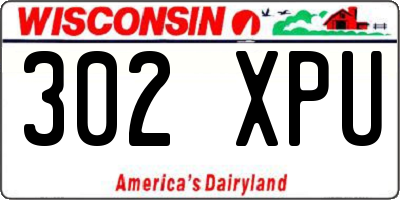 WI license plate 302XPU