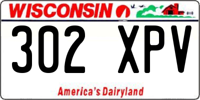 WI license plate 302XPV