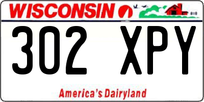 WI license plate 302XPY