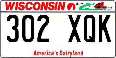 WI license plate 302XQK