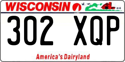 WI license plate 302XQP