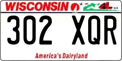 WI license plate 302XQR