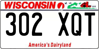 WI license plate 302XQT