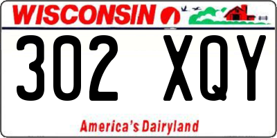 WI license plate 302XQY