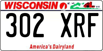 WI license plate 302XRF
