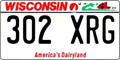 WI license plate 302XRG