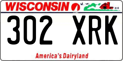 WI license plate 302XRK