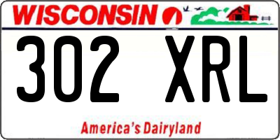 WI license plate 302XRL