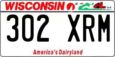 WI license plate 302XRM