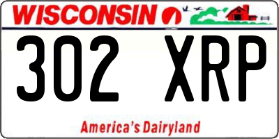 WI license plate 302XRP