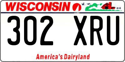 WI license plate 302XRU
