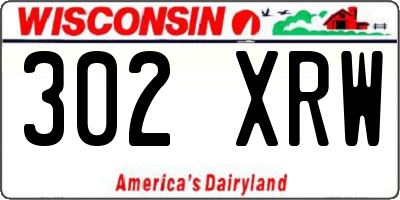 WI license plate 302XRW