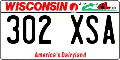WI license plate 302XSA