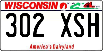 WI license plate 302XSH
