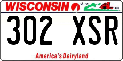 WI license plate 302XSR