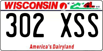 WI license plate 302XSS