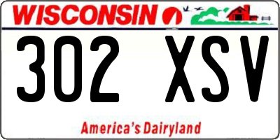 WI license plate 302XSV