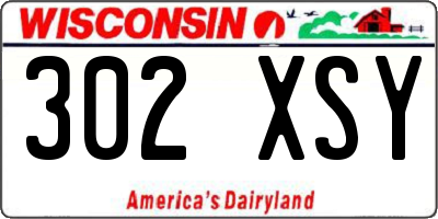 WI license plate 302XSY
