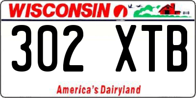 WI license plate 302XTB