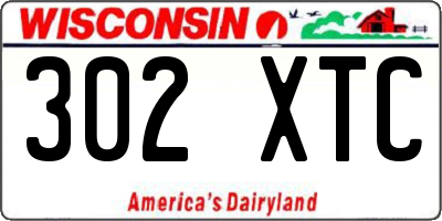 WI license plate 302XTC