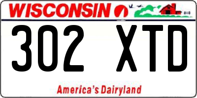 WI license plate 302XTD