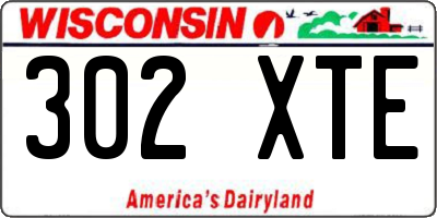 WI license plate 302XTE