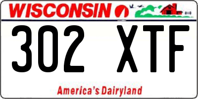 WI license plate 302XTF