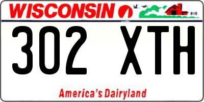 WI license plate 302XTH