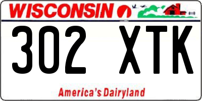 WI license plate 302XTK