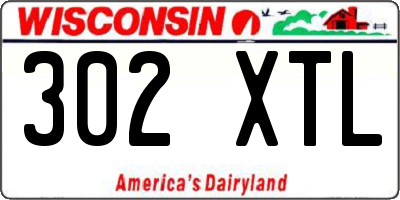 WI license plate 302XTL