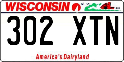 WI license plate 302XTN
