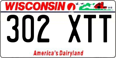 WI license plate 302XTT