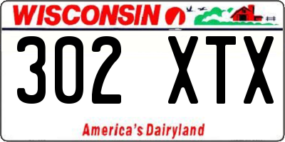 WI license plate 302XTX