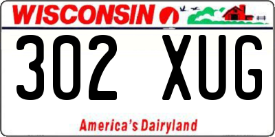 WI license plate 302XUG
