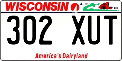 WI license plate 302XUT