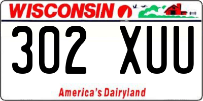 WI license plate 302XUU
