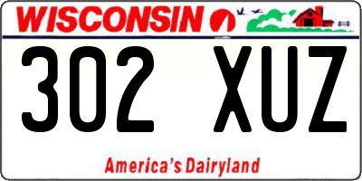 WI license plate 302XUZ