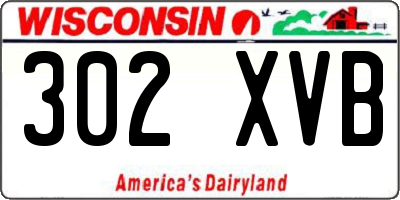 WI license plate 302XVB