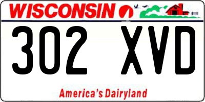WI license plate 302XVD
