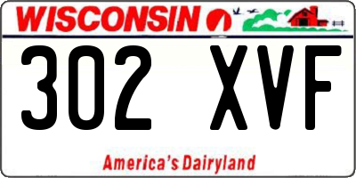 WI license plate 302XVF