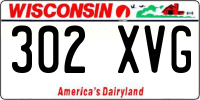 WI license plate 302XVG