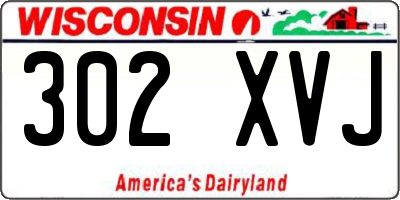 WI license plate 302XVJ