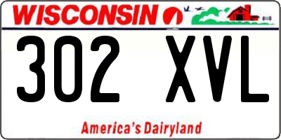 WI license plate 302XVL