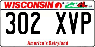 WI license plate 302XVP
